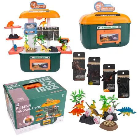 Park Dinozaurów Box - Zestaw stolik z dinozaurami 36el.
