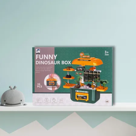 Park Dinozaurów Box - Zestaw stolik z dinozaurami 36el.