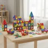KLOCKI MAGNETYCZNE 3D ZAMEK I POJAZDY - DUŻY ZESTAW EDUKACYJNY 110 ELEMENTÓW