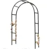 Pergola ogrodowa łuk uchwyt na róże kwiaty bluszcz pnącza metalowa 240 x 140 cm
