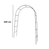 Pergola ogrodowa łuk uchwyt na róże kwiaty bluszcz pnącza metalowa 240 x 140 cm