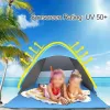 Namiot na plażę ogród XXL Tomshoo Samorozkładający Natychmiastowy UV Niebieski