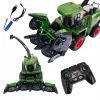 Duży Kombajn RC Zdalnie Sterowany dla Dzieci 1:24 | Efekt Dymu, Światła LED i Pilot | Ruchome Elementy, Realistyczna Zabawa Rolnicza | Traktor Maszyna
