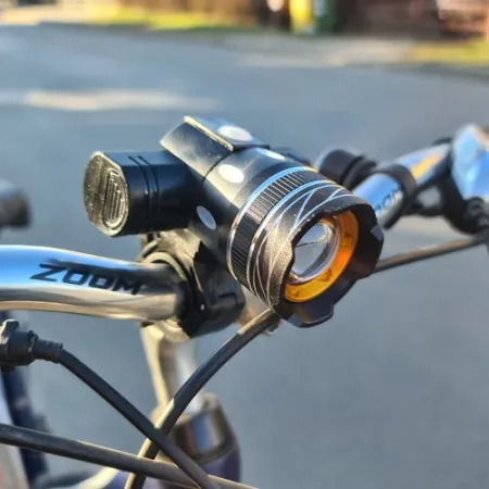 Lampka rowerowa LED T6 USB i tylne światło – zestaw oświetlenia rowerowego