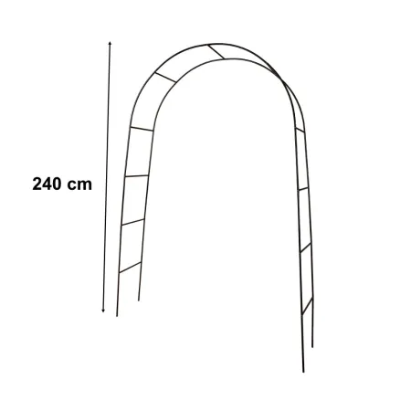 Pergola ogrodowa łuk uchwyt na róże kwiaty bluszcz pnącza metalowa 240 x 140 cm