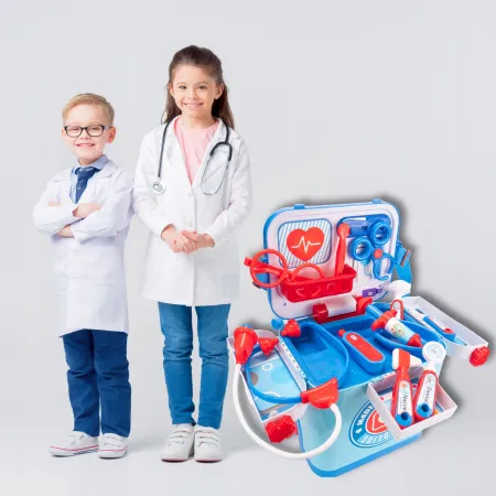 Zabawka Lekarska w Walizce - Zestaw Medyczny z LED dla Dzieci