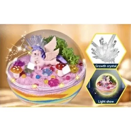 TERRARIUM JEDNOROŻCÓW - ZESTAW DO HODOWLI KRYSZTAŁÓW Z LAMPKĄ LED